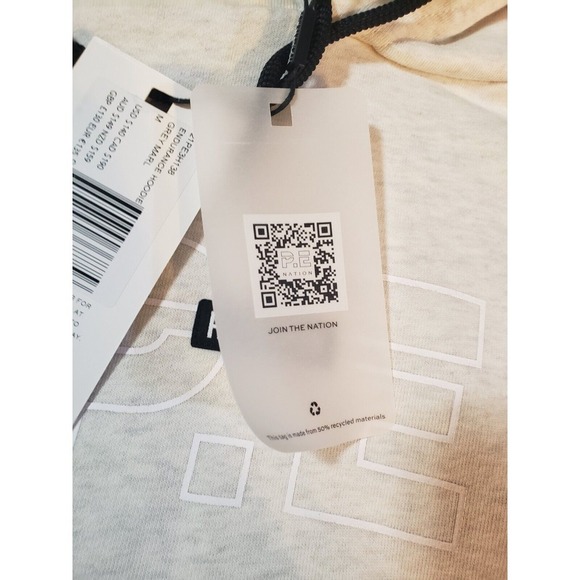 P.E. Nation NWT Womens Endurance Drawstring Hoodie Sweatshirt White M Pullover - Picture 13 of 16